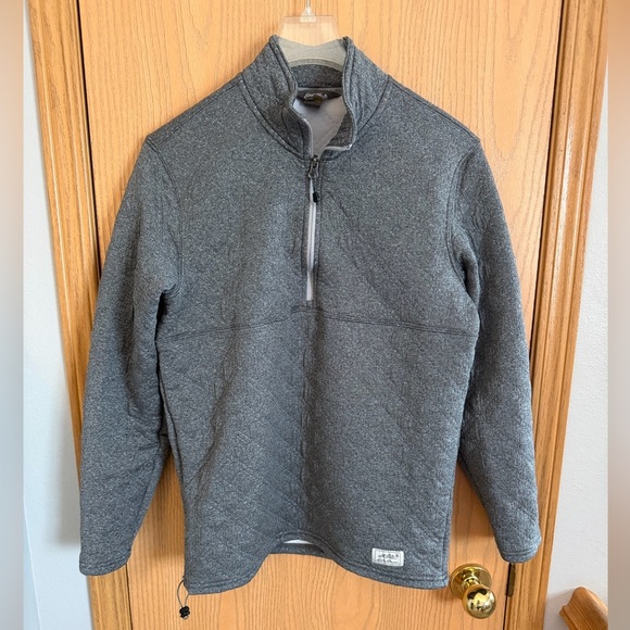 Eddie Bauer Other - EDDIE BAUER Grey Quilted 1/4 Zip Adjustable Waist Long Sleeve Pullover Sweater